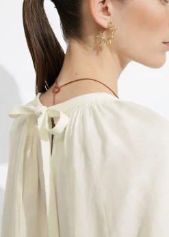 Cheap & Other Stories Blouse En Lin à Dos Ouvert Blanc