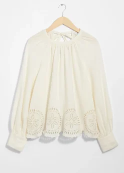 Cheap & Other Stories Blouse En Lin à Dos Ouvert Blanc