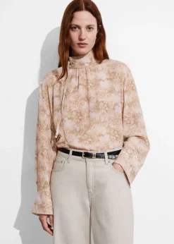 Hot & Other Stories Blouse En Soie à Col Montant