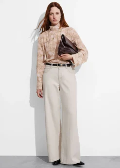 Hot & Other Stories Blouse En Soie à Col Montant