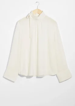 Hot & Other Stories Blouse En Soie à Col Montant