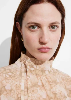 Hot & Other Stories Blouse En Soie à Col Montant