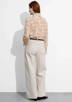 Hot & Other Stories Blouse En Soie à Col Montant