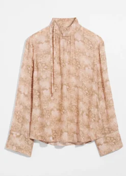 Hot & Other Stories Blouse En Soie à Col Montant