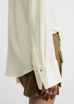 Hot & Other Stories Blouse En Soie à Col Montant