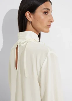 Hot & Other Stories Blouse En Soie à Col Montant
