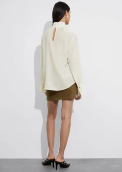 Hot & Other Stories Blouse En Soie à Col Montant