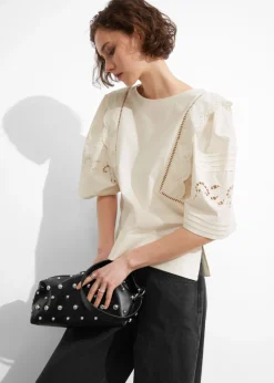 Sale & Other Stories Blouse Festonnée Blanc
