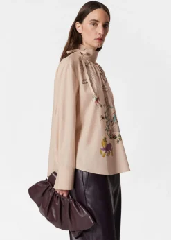 Sale & Other Stories Blouse Imprimée à Nœud Beige