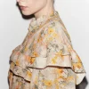 New & Other Stories Blouse Oversize à Volants Orange/vert/rose