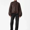Shop & Other Stories Bomber à Manches Volumineuses Marron foncé