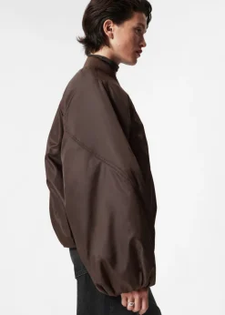 Shop & Other Stories Bomber à Manches Volumineuses Marron foncé