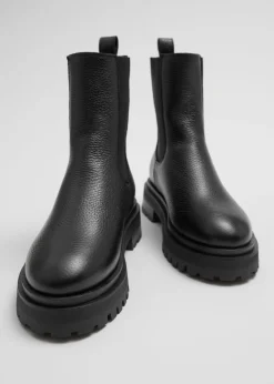 Best & Other Stories Bottes Chelsea En Cuir épais Doublé Noir
