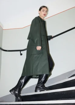 New & Other Stories Bottes De Style équitation En Cuir Noir
