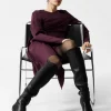 Clearance & Other Stories Bottes Hauteur Genou En Cuir Extensible Noir