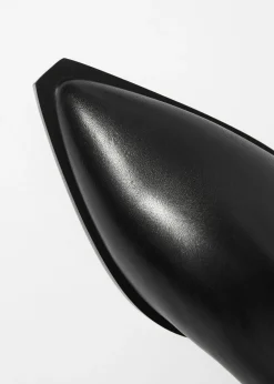 Discount & Other Stories Bottines En Cuir à Bout Pointu Noir