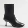 Best Sale & Other Stories Bottines En Cuir à Talons Noir