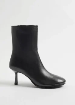Best Sale & Other Stories Bottines En Cuir à Talons Noir
