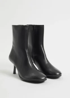 Best Sale & Other Stories Bottines En Cuir à Talons Noir