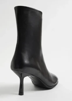 Best Sale & Other Stories Bottines En Cuir à Talons Noir