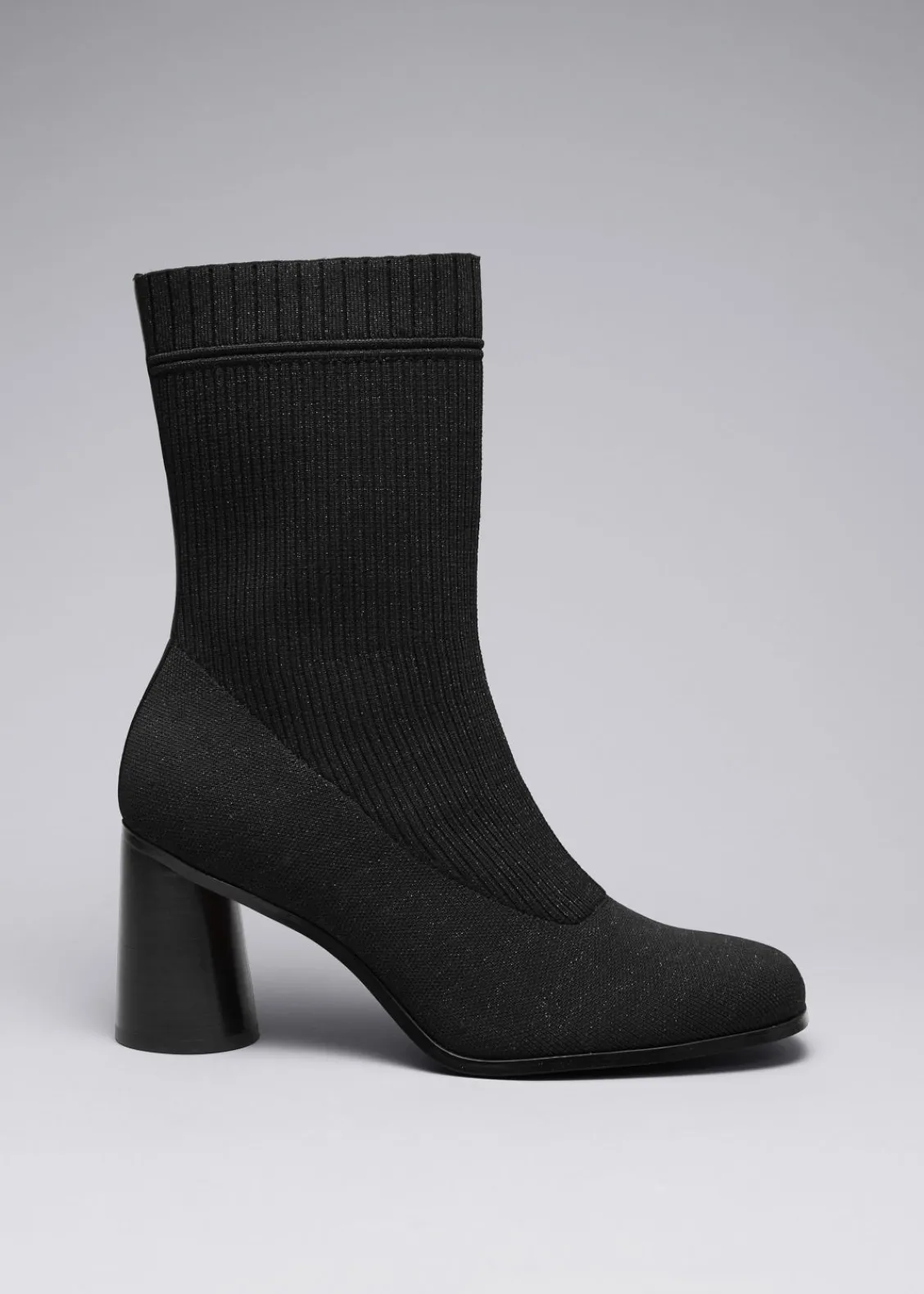 Shop & Other Stories Bottines-chaussettes En Maille Noir/Scintillant