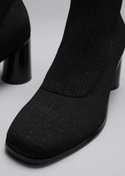 Shop & Other Stories Bottines-chaussettes En Maille Noir/Scintillant