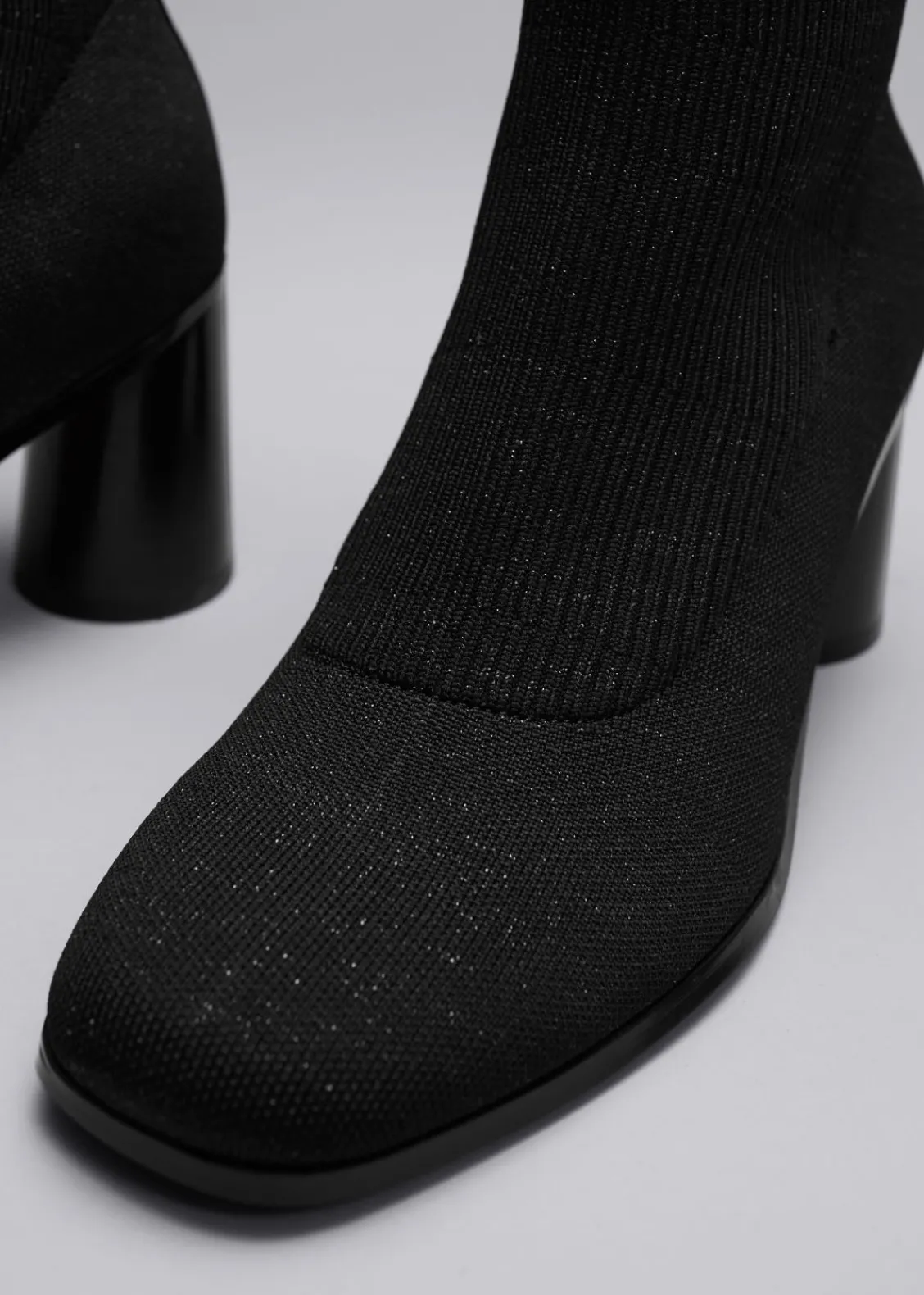 Shop & Other Stories Bottines-chaussettes En Maille Noir/Scintillant