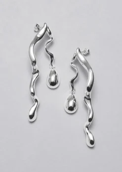 Store & Other Stories Boucles D’oreilles Pendantes En Forme De Gouttes Argenté
