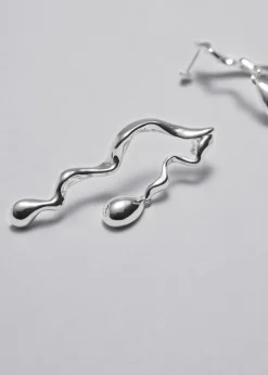 Store & Other Stories Boucles D’oreilles Pendantes En Forme De Gouttes Argenté