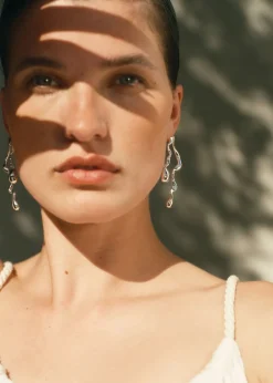 Store & Other Stories Boucles D’oreilles Pendantes En Forme De Gouttes Argenté