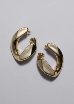 New & Other Stories Boucles D'oreilles Torsadées Doré