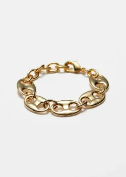 Hot & Other Stories Bracelet En Chaîne Sculpturale Doré