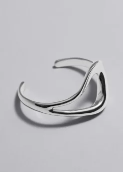 Sale & Other Stories Bracelet Fluide Sculptural Argenté