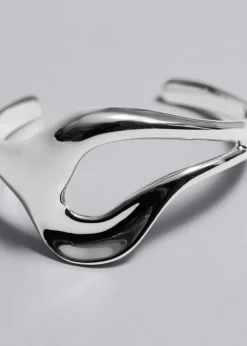 Sale & Other Stories Bracelet Fluide Sculptural Argenté