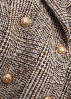 Clearance & Other Stories Caban Oversize Court Tweed beige