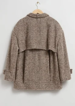 Clearance & Other Stories Caban Oversize Court Tweed beige