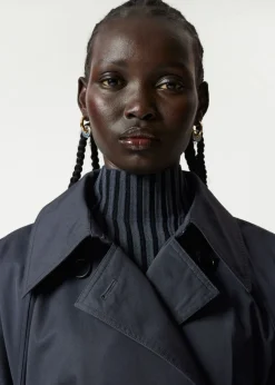 Online & Other Stories Cape Trench-coat Oversize Bleu marine