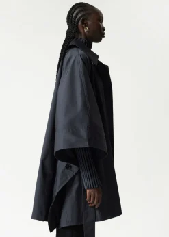 Online & Other Stories Cape Trench-coat Oversize Bleu marine