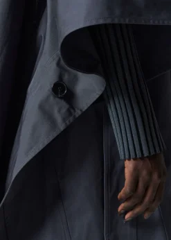 Online & Other Stories Cape Trench-coat Oversize Bleu marine