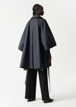 Online & Other Stories Cape Trench-coat Oversize Bleu marine