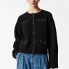 Sale & Other Stories Cardigan Aux Finitions Pailletées Noir