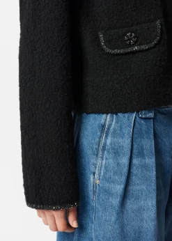Sale & Other Stories Cardigan Aux Finitions Pailletées Noir