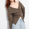 Best & Other Stories Cardigan Boutonné En Maille Taupe