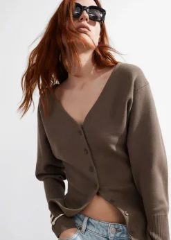Best & Other Stories Cardigan Boutonné En Maille Taupe