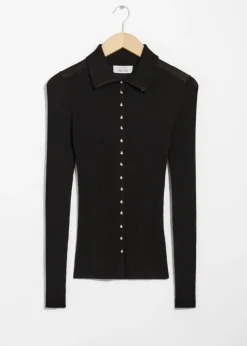 Flash Sale & Other Stories Cardigan Coccinelle En Mérinos Noir