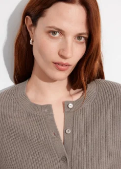 Flash Sale & Other Stories Cardigan En Laine Mérinos à Maille Côtelée
