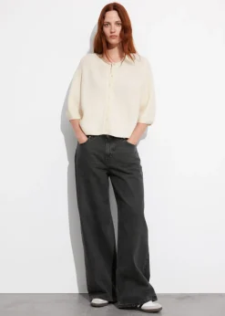 Flash Sale & Other Stories Cardigan En Laine Mérinos à Maille Côtelée