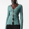 Best Sale & Other Stories Cardigan Festonné En Laine Mérinos