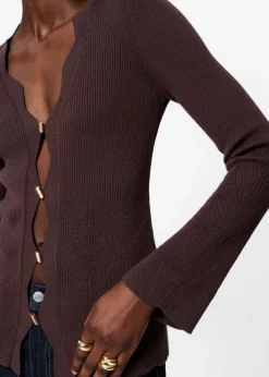 Best Sale & Other Stories Cardigan Festonné En Laine Mérinos