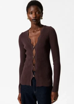 Best Sale & Other Stories Cardigan Festonné En Laine Mérinos